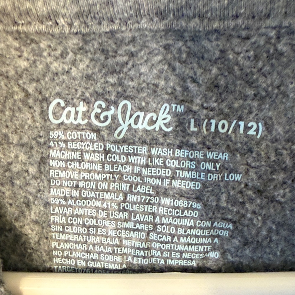Cat & Jack Heather Gray Kids Hoodie - Picture 2 of 3